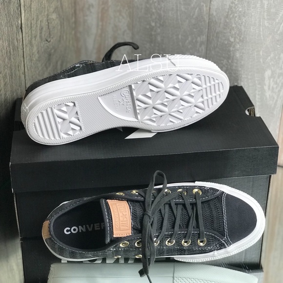 Converse Ctas Lift OX Canvas Almost Black W AUTHEN - Picture 5 of 8